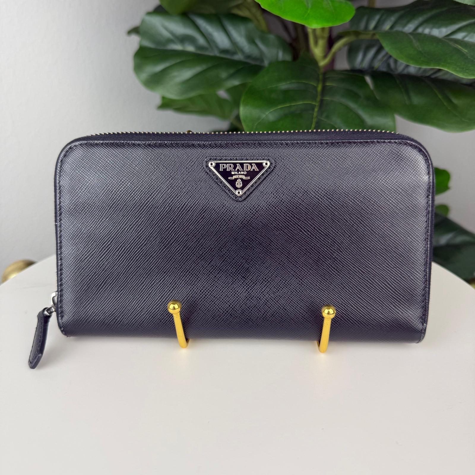 Authentic Prada Saffiano Zipped Large Wallet