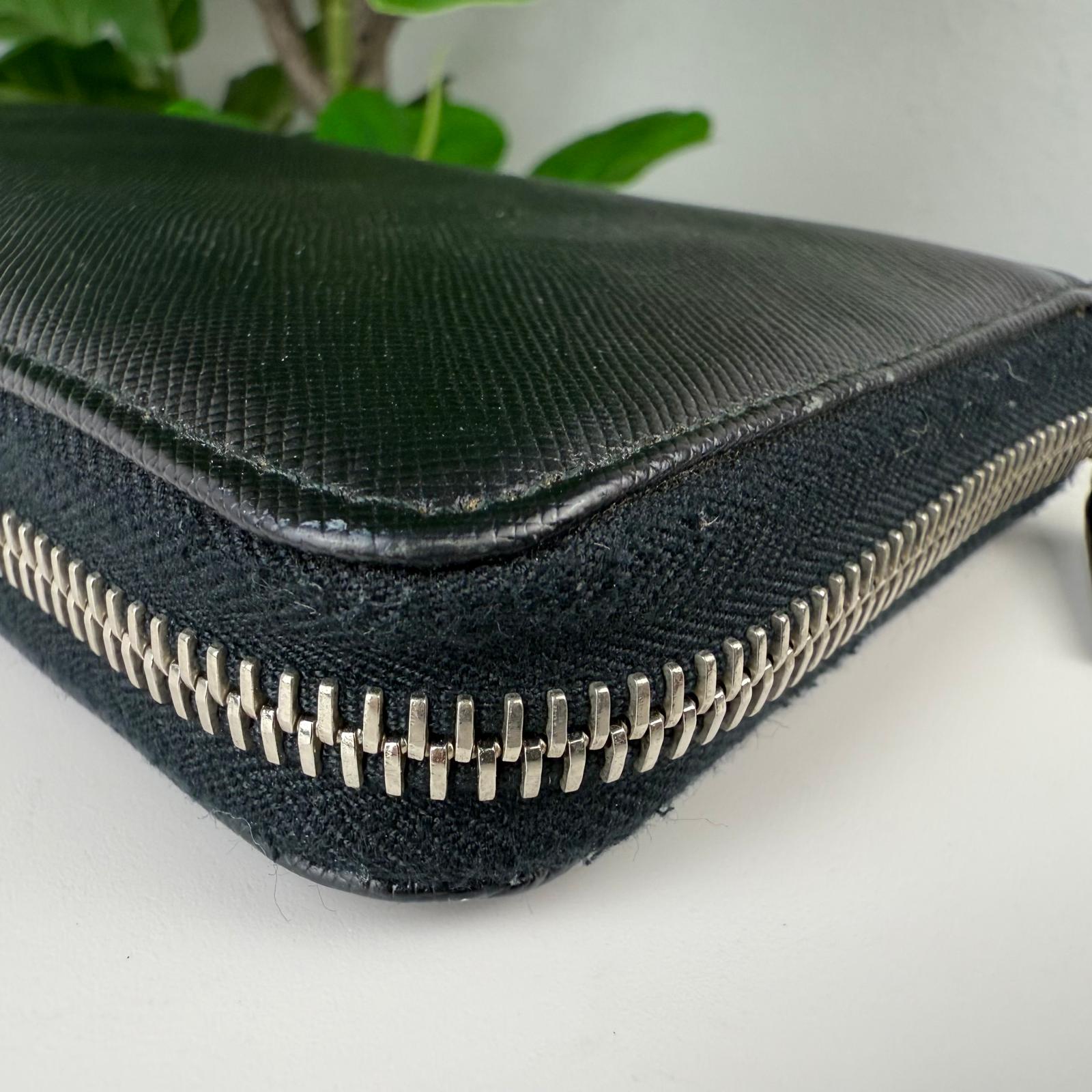 Authentic PRADA Saffiano Leather Black Wallet