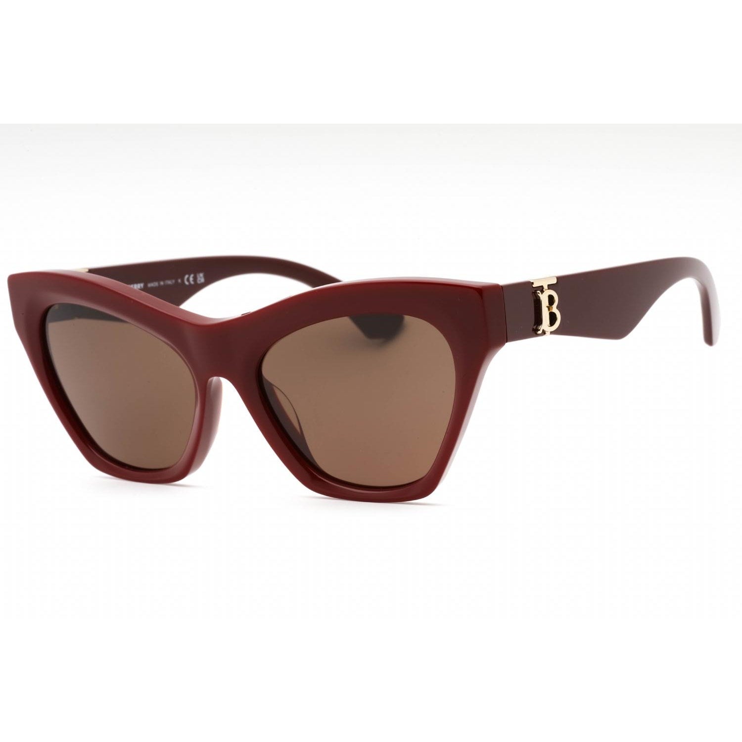 Brandnew Burberry Women's Sunglasses Bordeaux Plastic Cat Eye Full