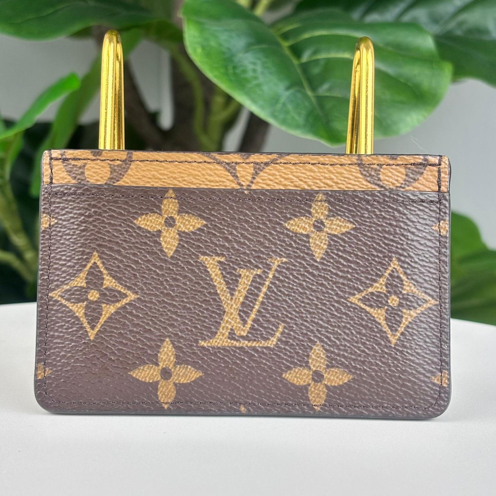 Authentic  Louis Vuitton Monogram Reverse Card Holder