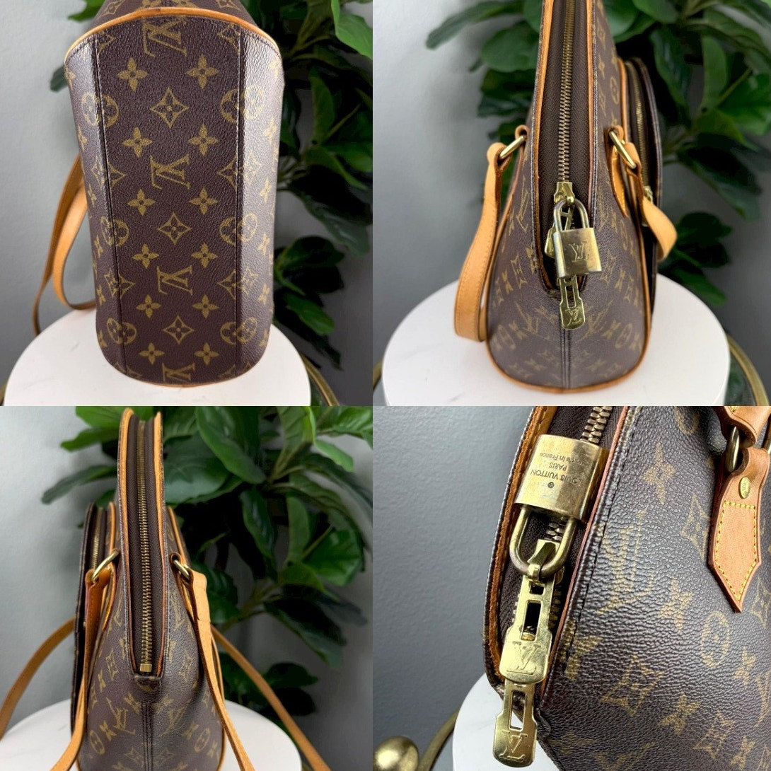 Authentic Louis Vuitton Monogram Ellipse Shopping Shoulder Bag Brown