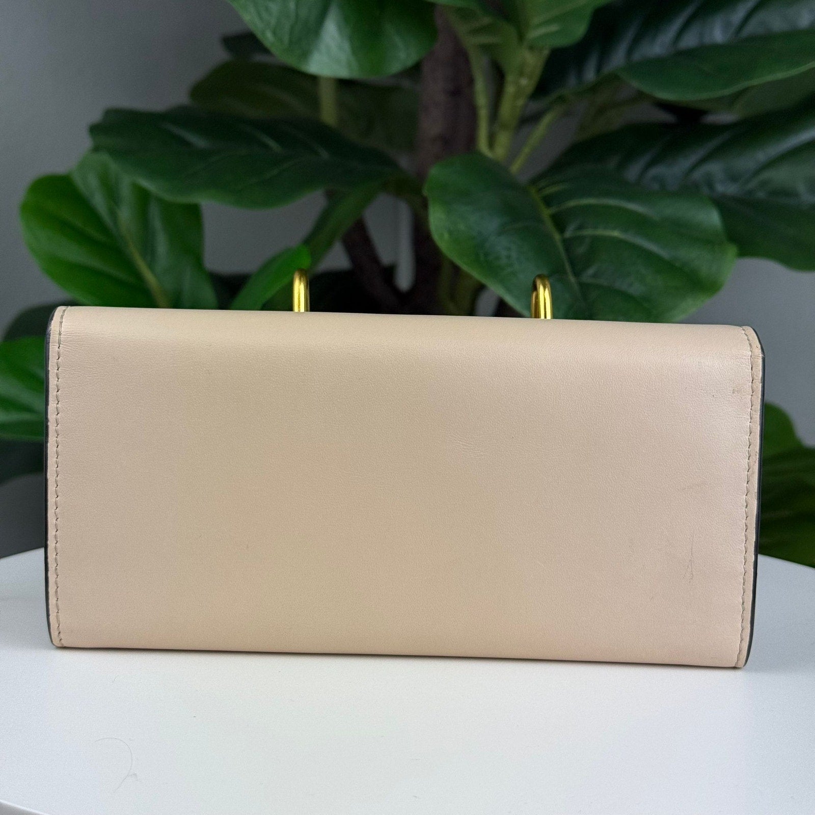 Authentic Fendi Continental Wallet Beige