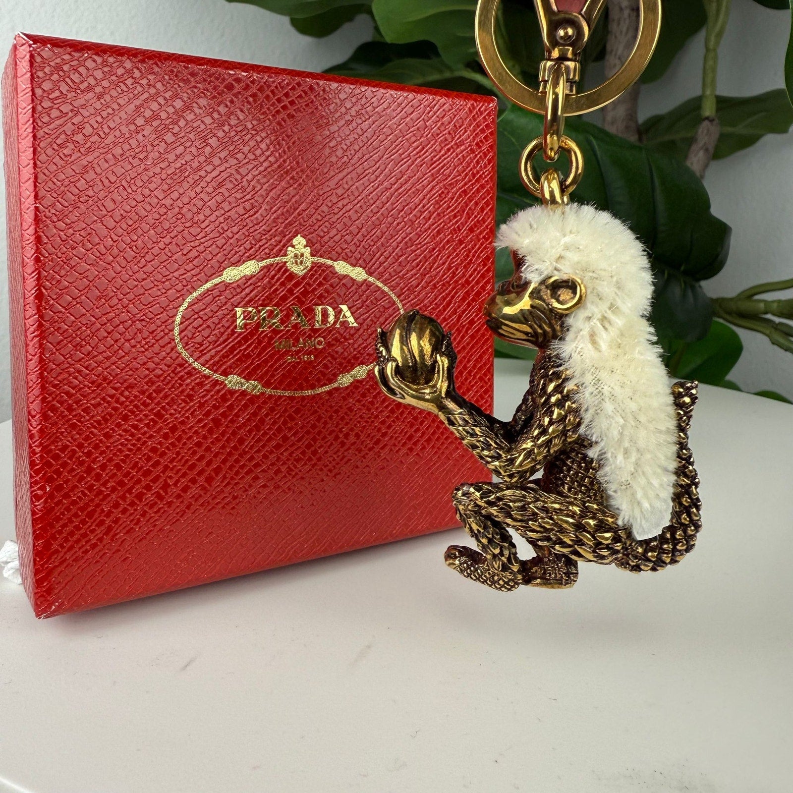 Authentic Prada Monkey Keychain