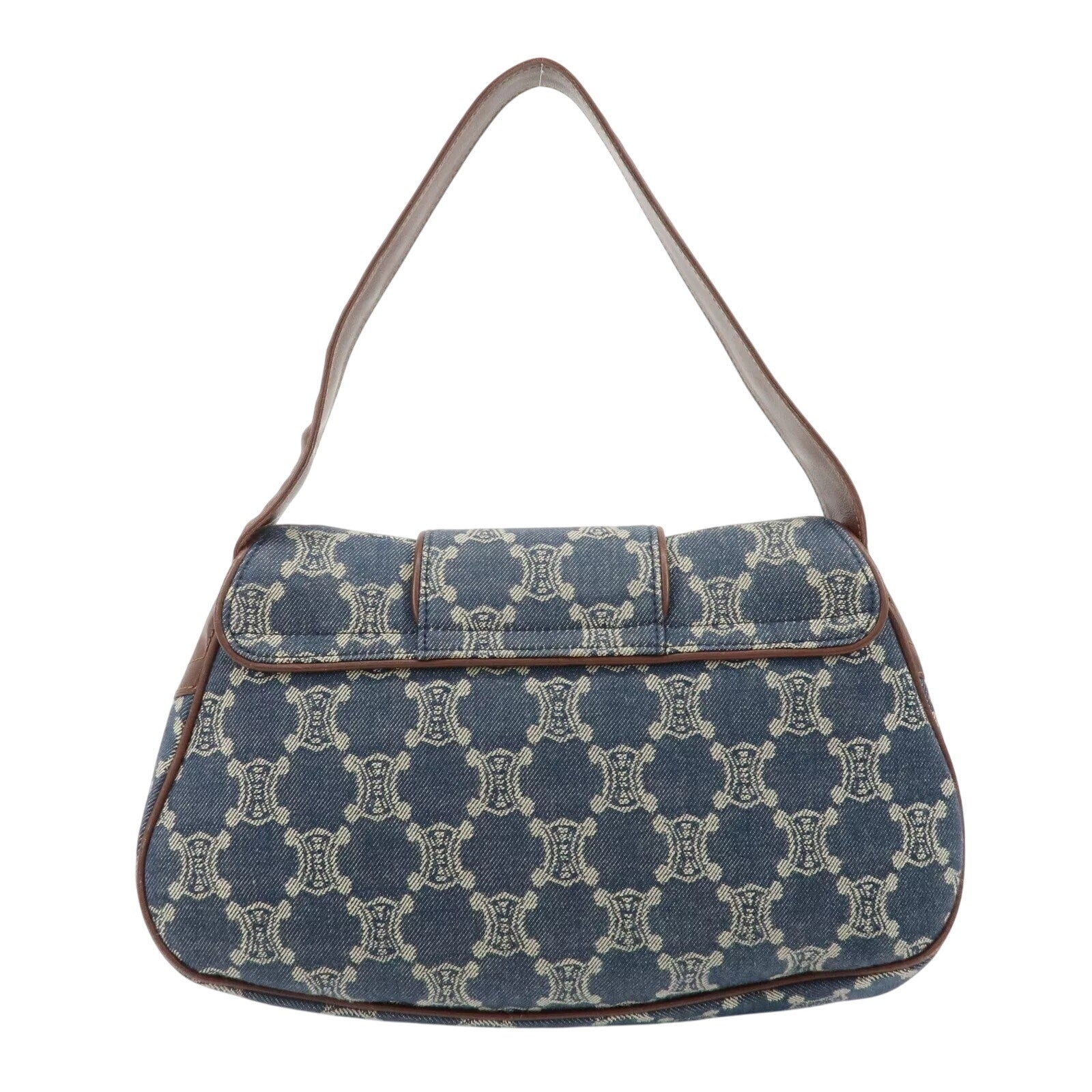 Authentic CELINE Macadam Denim Shoulder Bag
