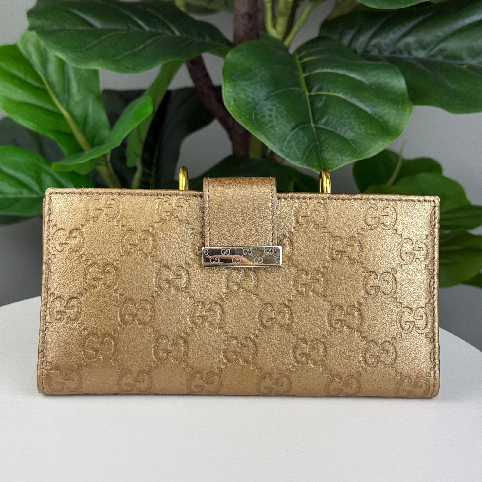 Authentic GUCCI Guccissima Guccissima Leather Gold