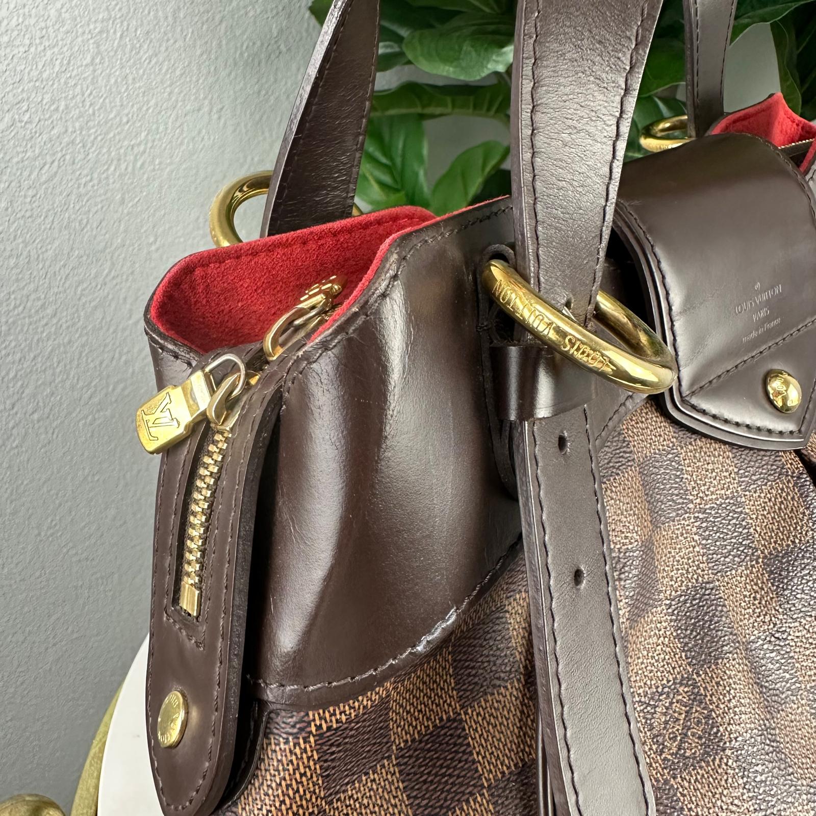 Authentic Louis Vuitton Sistina PM Damier Ebene Handbag