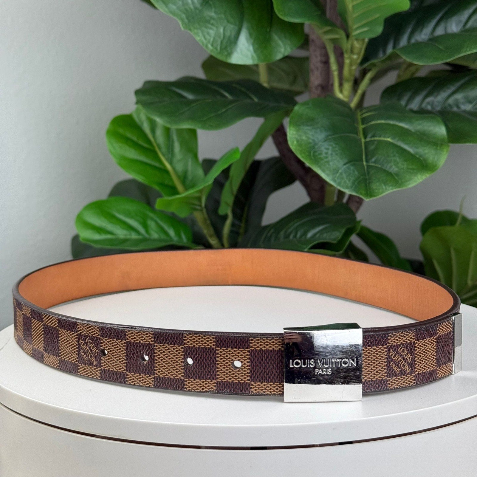 💎✨ Authentic Louis Vuitton Ceinture Carre Damier Ebene Belt
