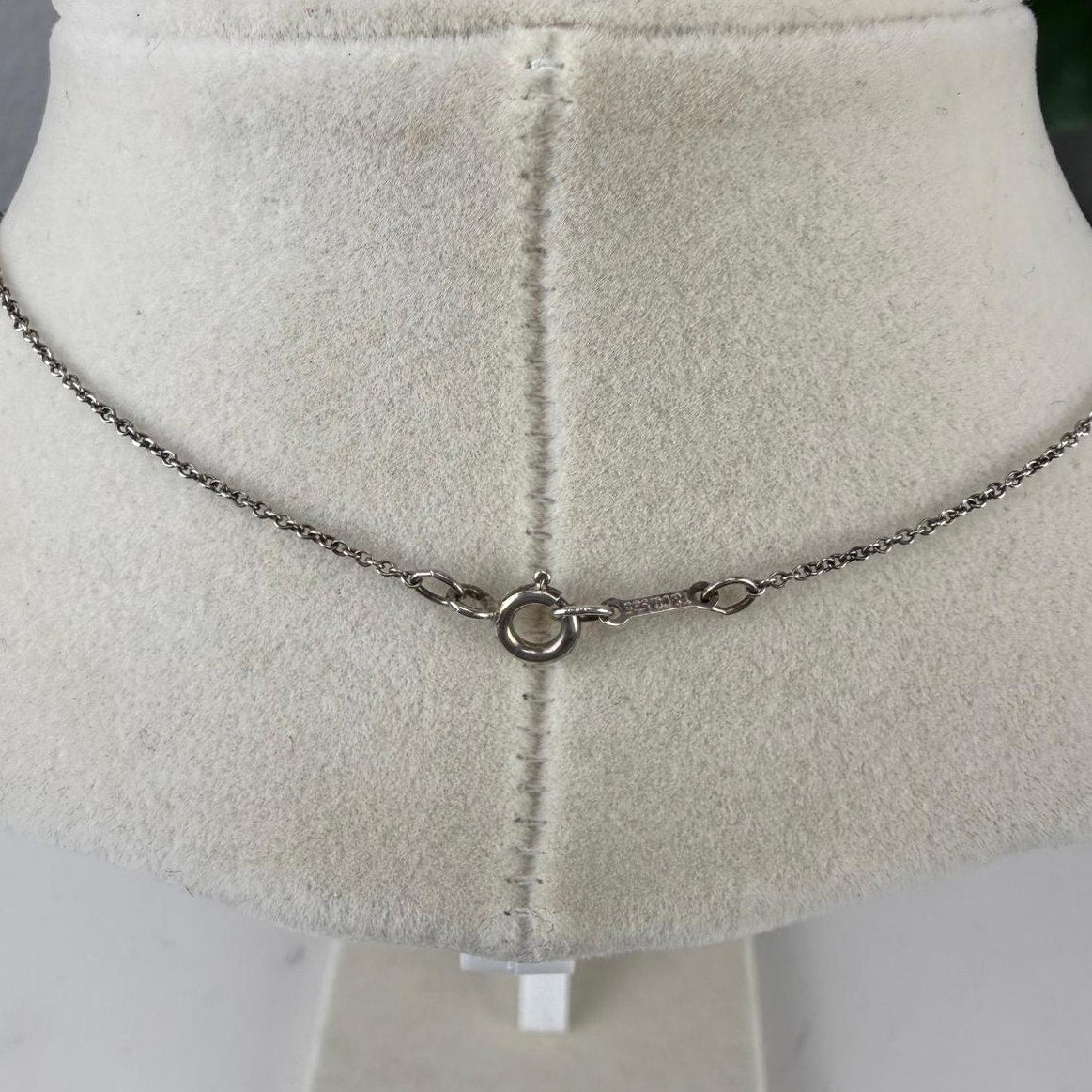 Authentic Tiffany & Co. Elsa Peretti Sterling Silver Double Loop Necklace