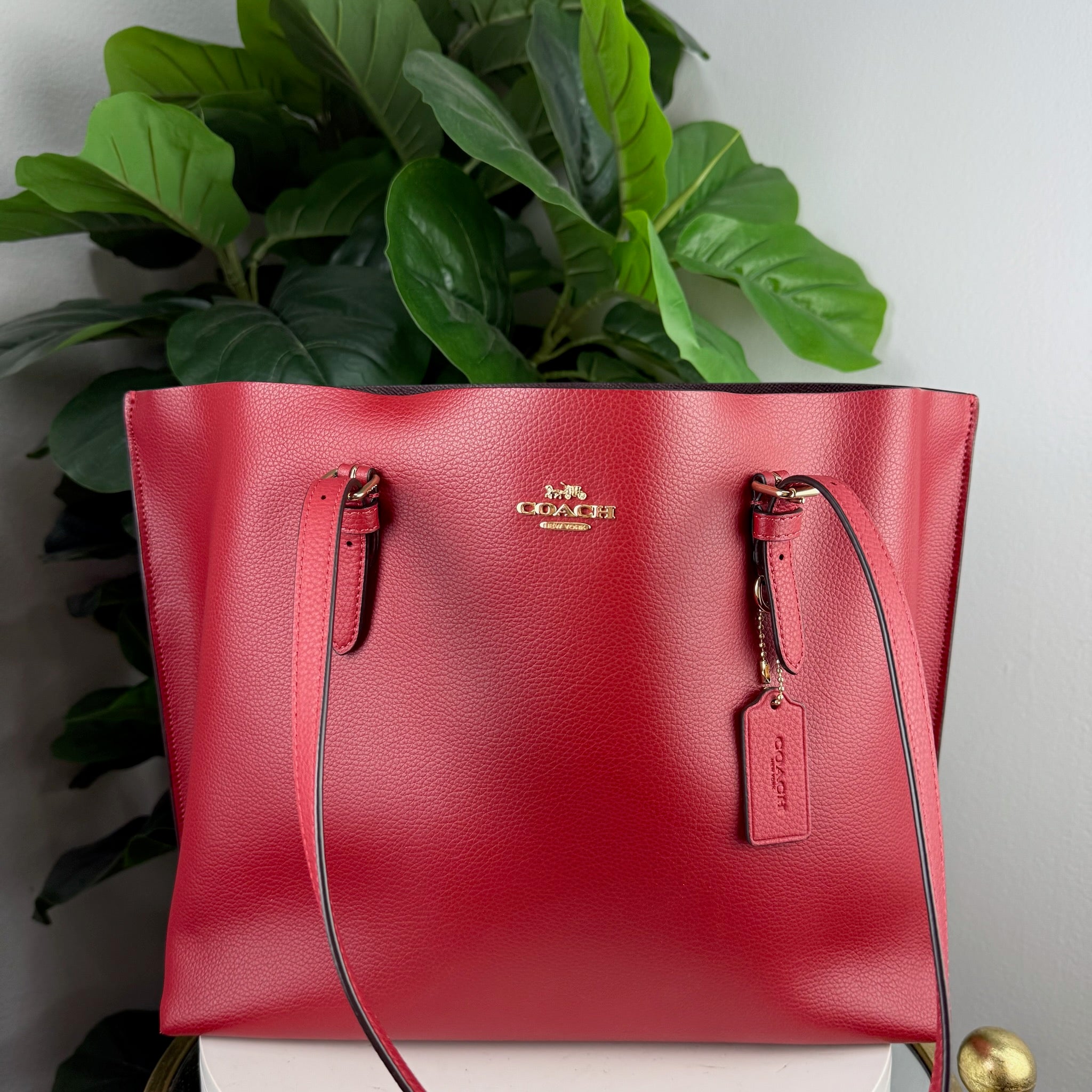 Authentic Coach Extra Large Tote Bag Red