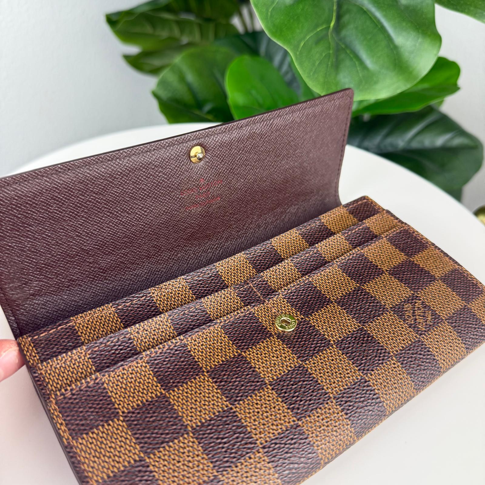 Authentic Louis Vuitton  Damier Ebene Long Wallet