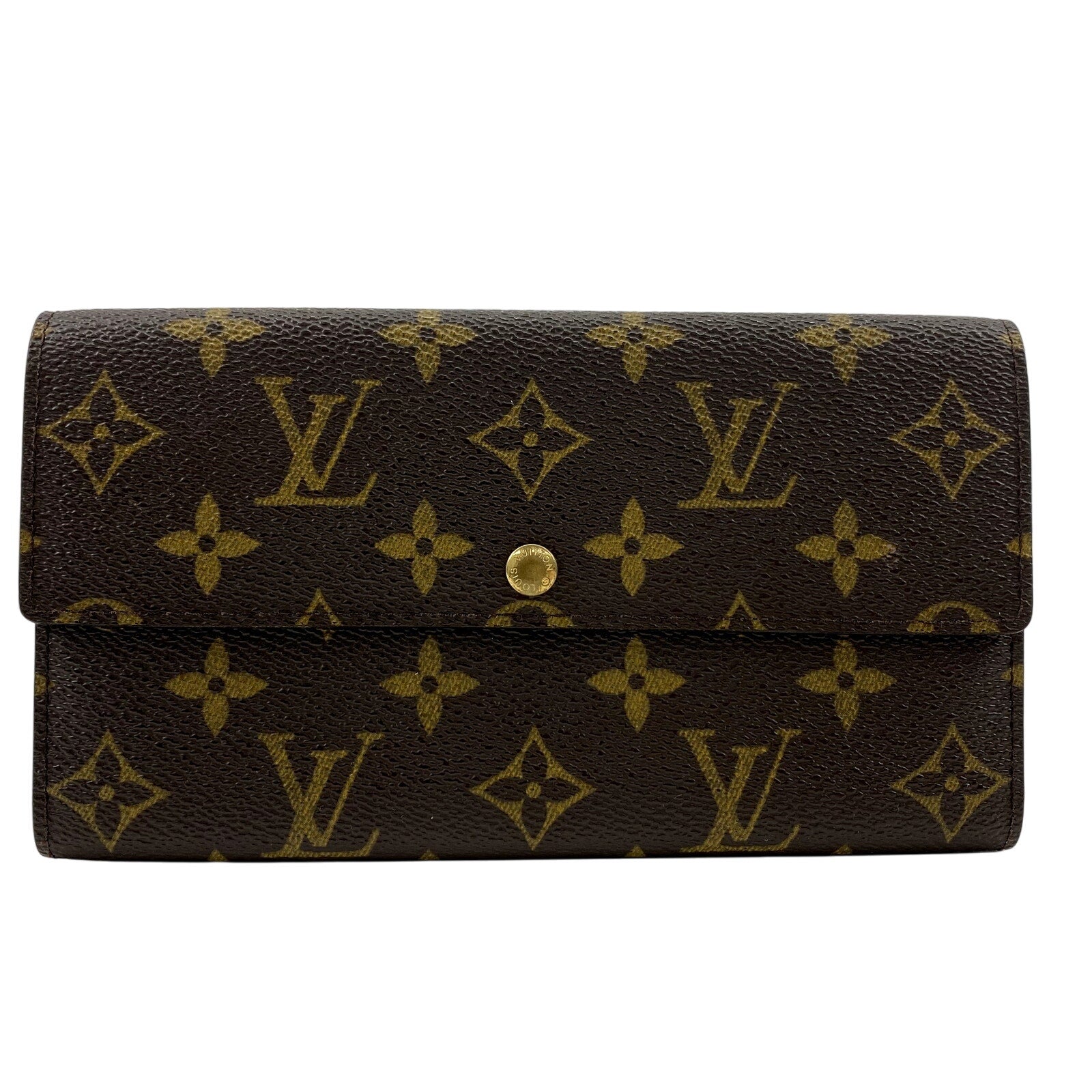 B51💎✨Authentic Louis Vuitton Monogram Portefeuille Sarah Long Wallet