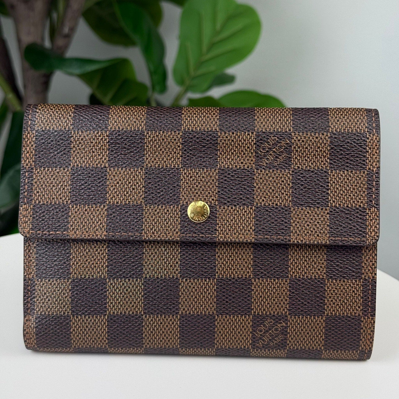 Authentic Louis Vuitton Damier Porte Tresor Etui Papiers Wallet