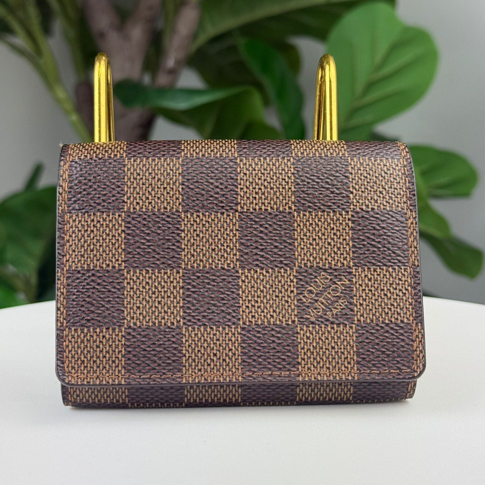 Authentic Louis Vuitton Damier Enveloppe Carte de Visite Card Case