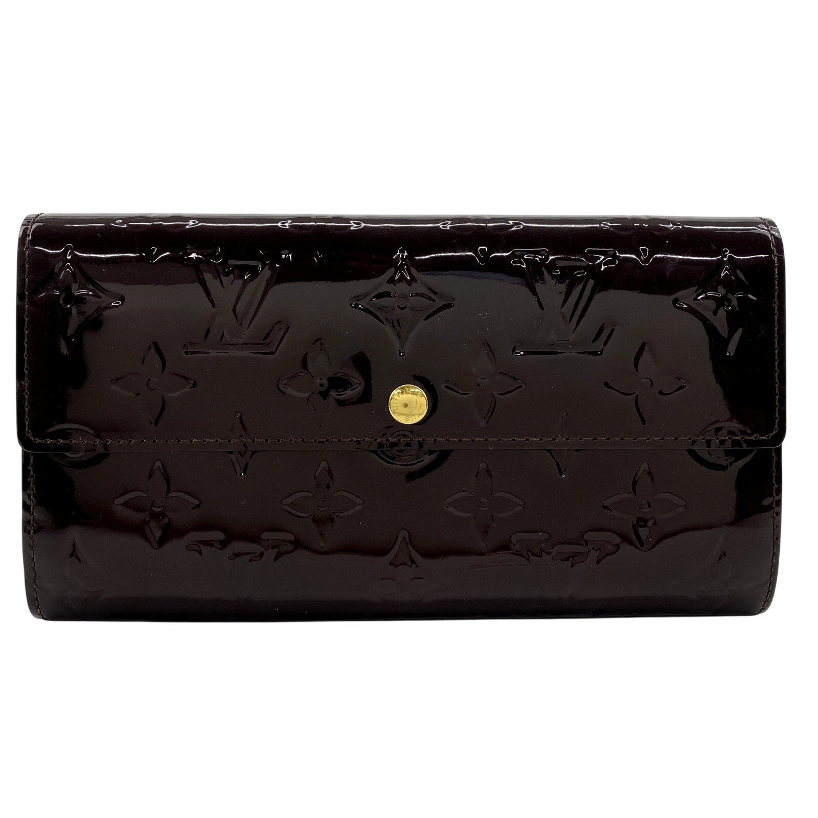 Authentic Louis Vuitton Vernis  Amarante Sarah Wallet