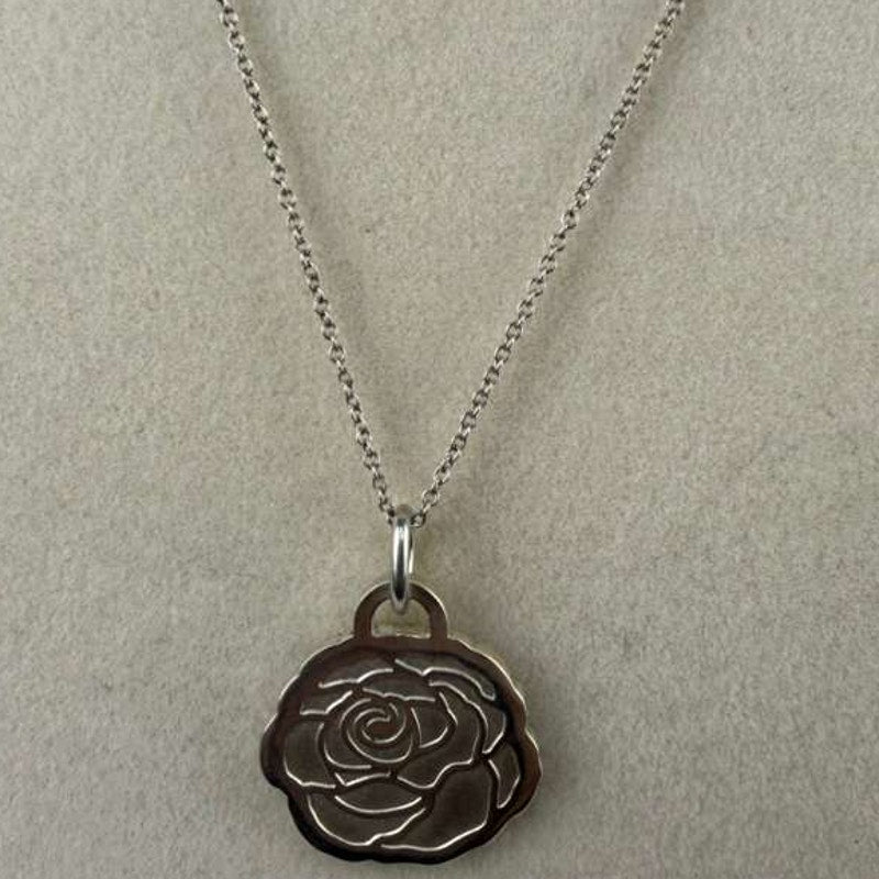 Authentic Tiffany & Co. Go Women Rose Motif Necklace