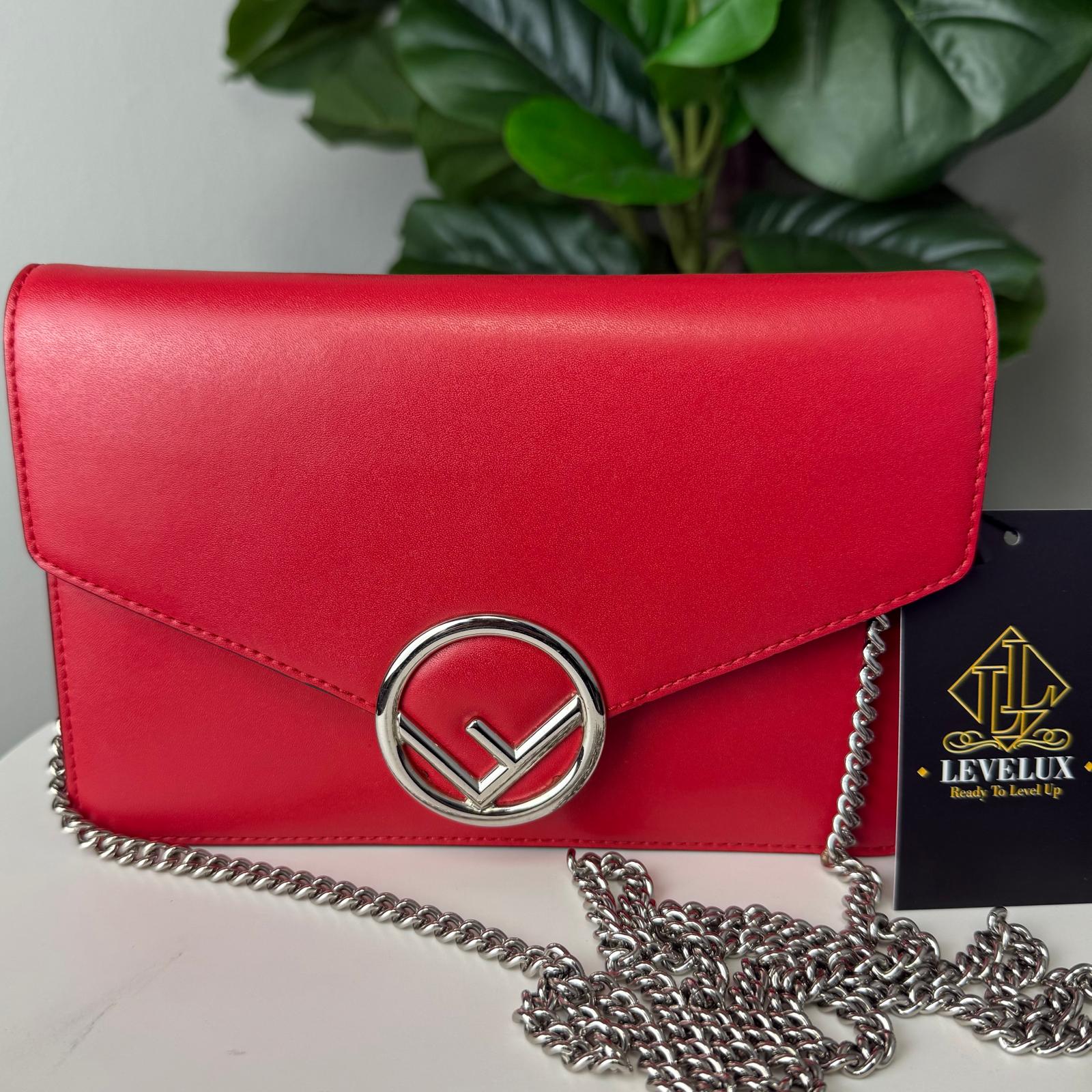 💎Authentic Fendi Envelope Wallet on Chain Shoulder Bag