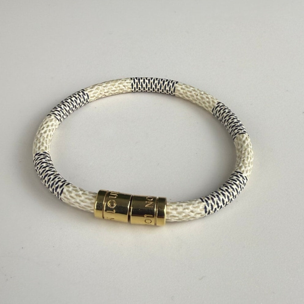 Authentic Louis Vuitton Damier Azur Keep It Bracelet 6.25"