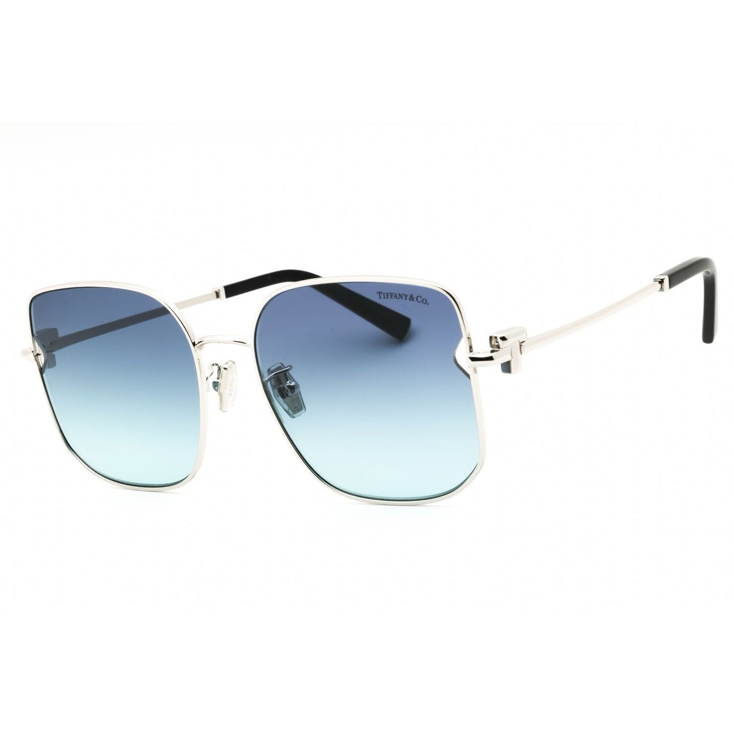 $500 Retail Tiffany & Co. Square-Frame Azure Blue Gradient Lenses Sunglasses New