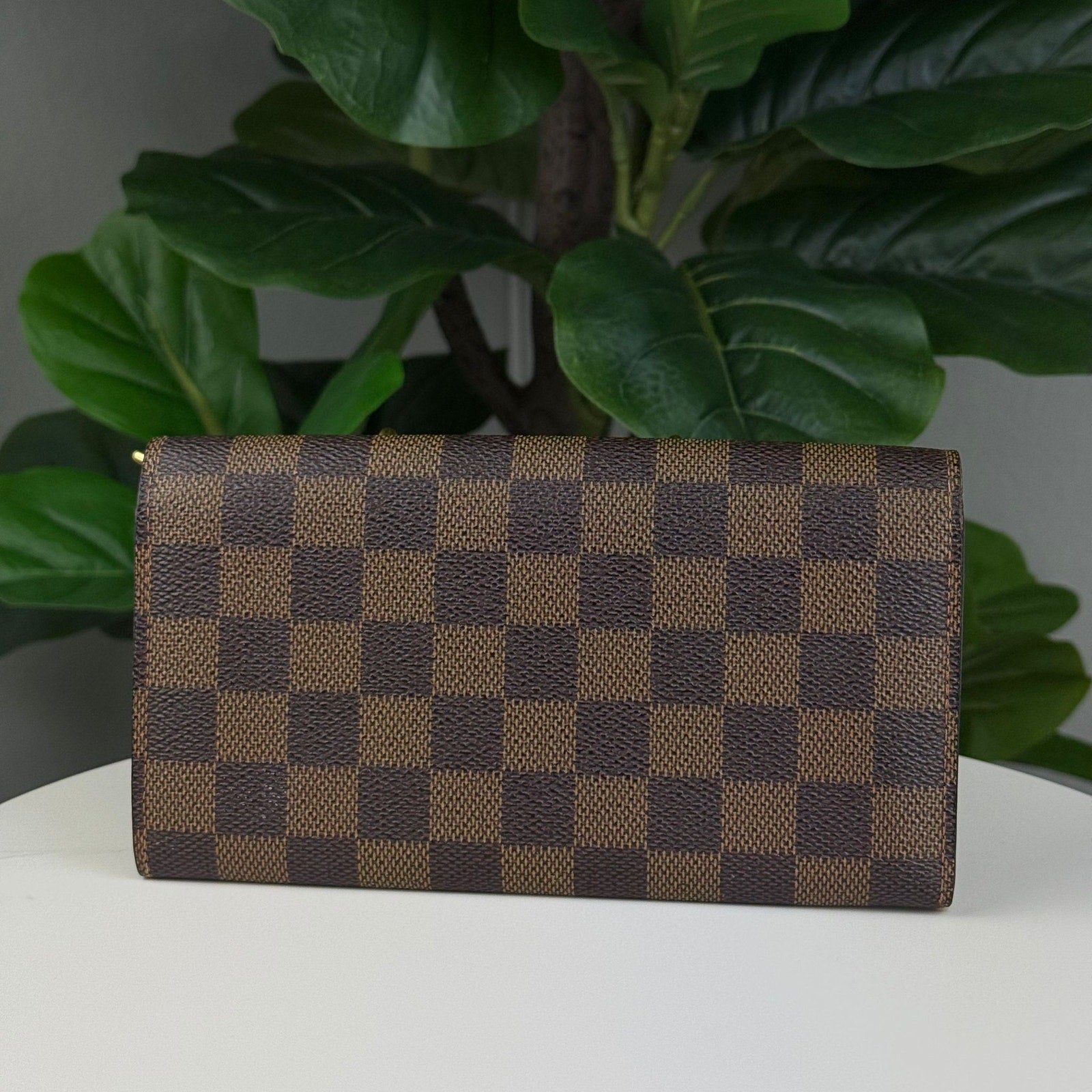 Authentic Louis Vuitton Damier Ebene Sarah Wallet