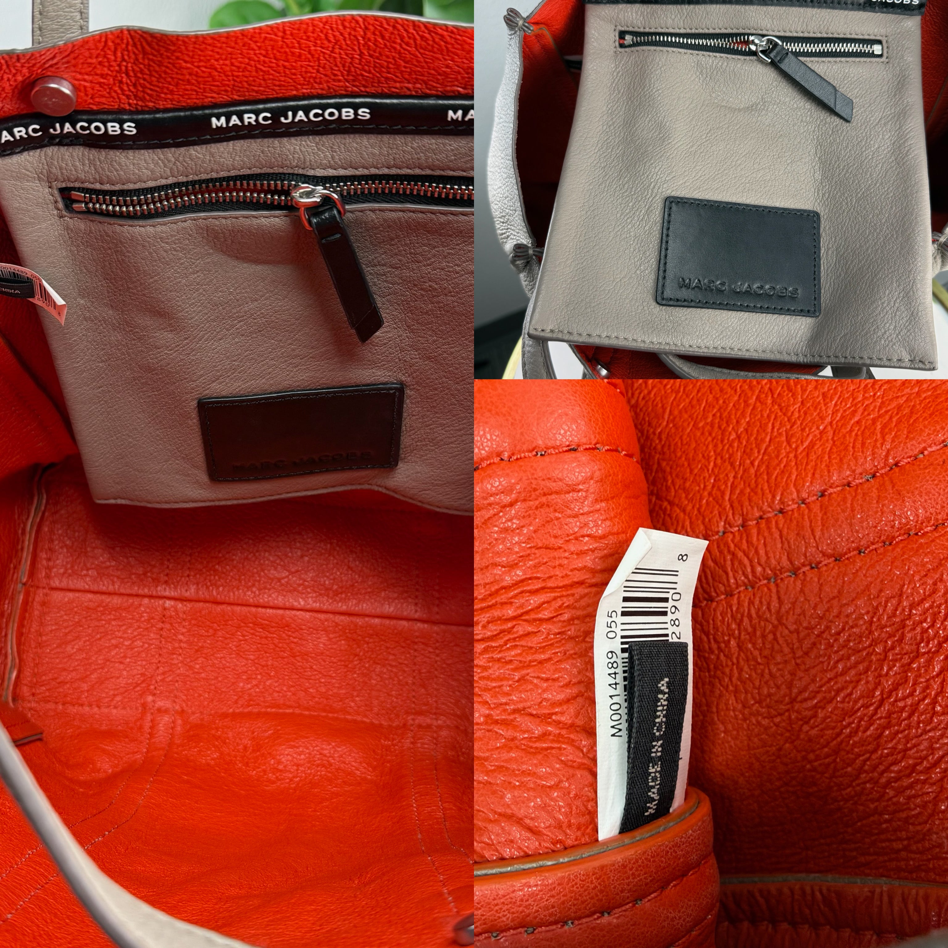 Authentic Marc Jacobs Tag Tote Bag cement leather - Certificate of Authenticity included