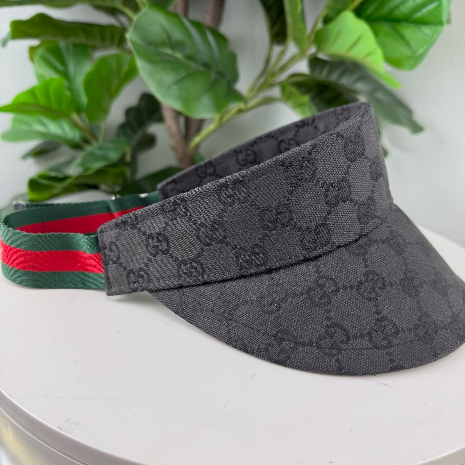 Authentic Gucci GG Pattern Visor Cap