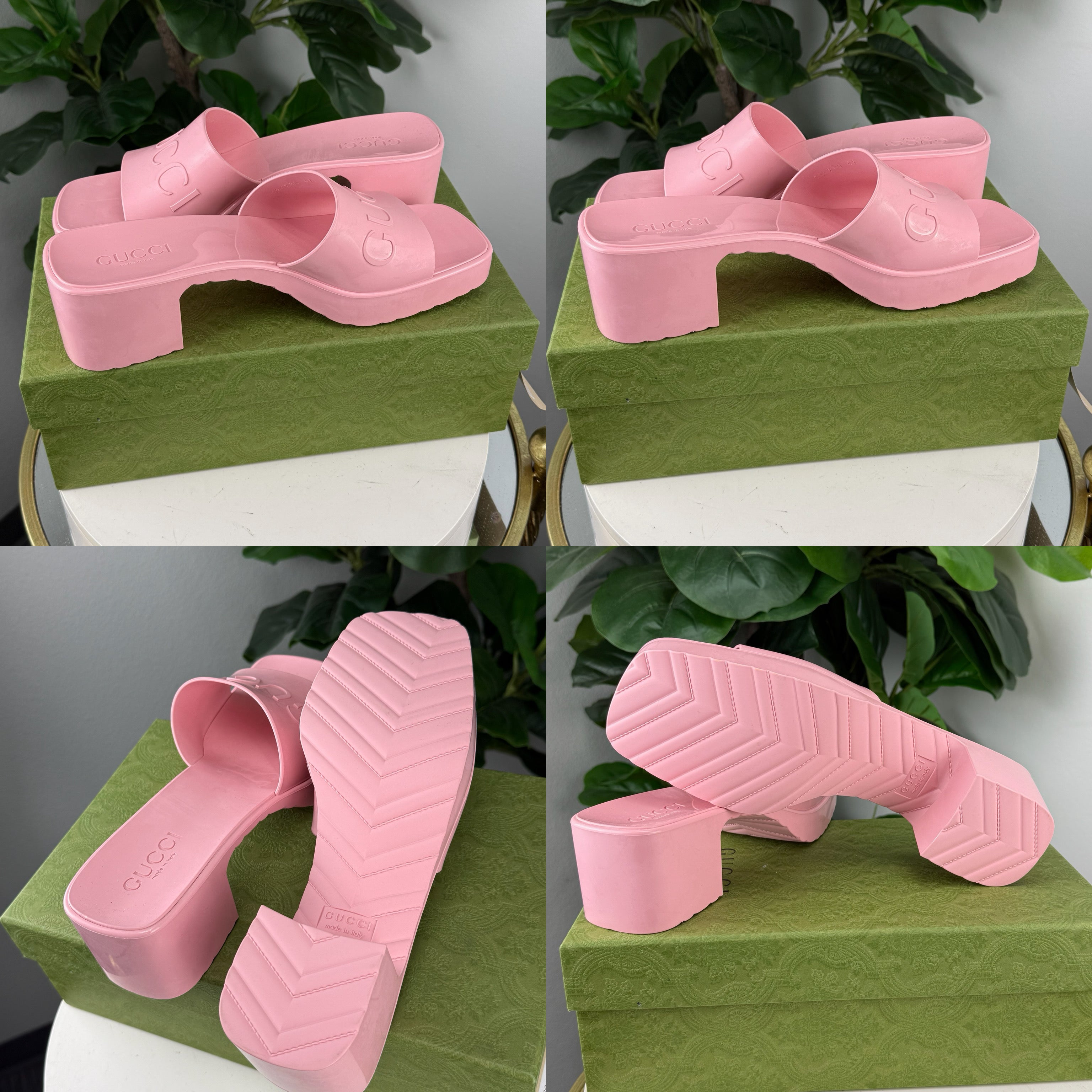 Authentic Gucci Pink Size 41 Brand New Sandals - Certificate of Authenticity included