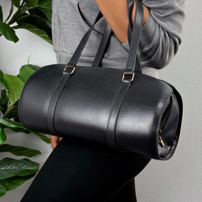 Authentic  Louis Vuitton Soufflot Handbag