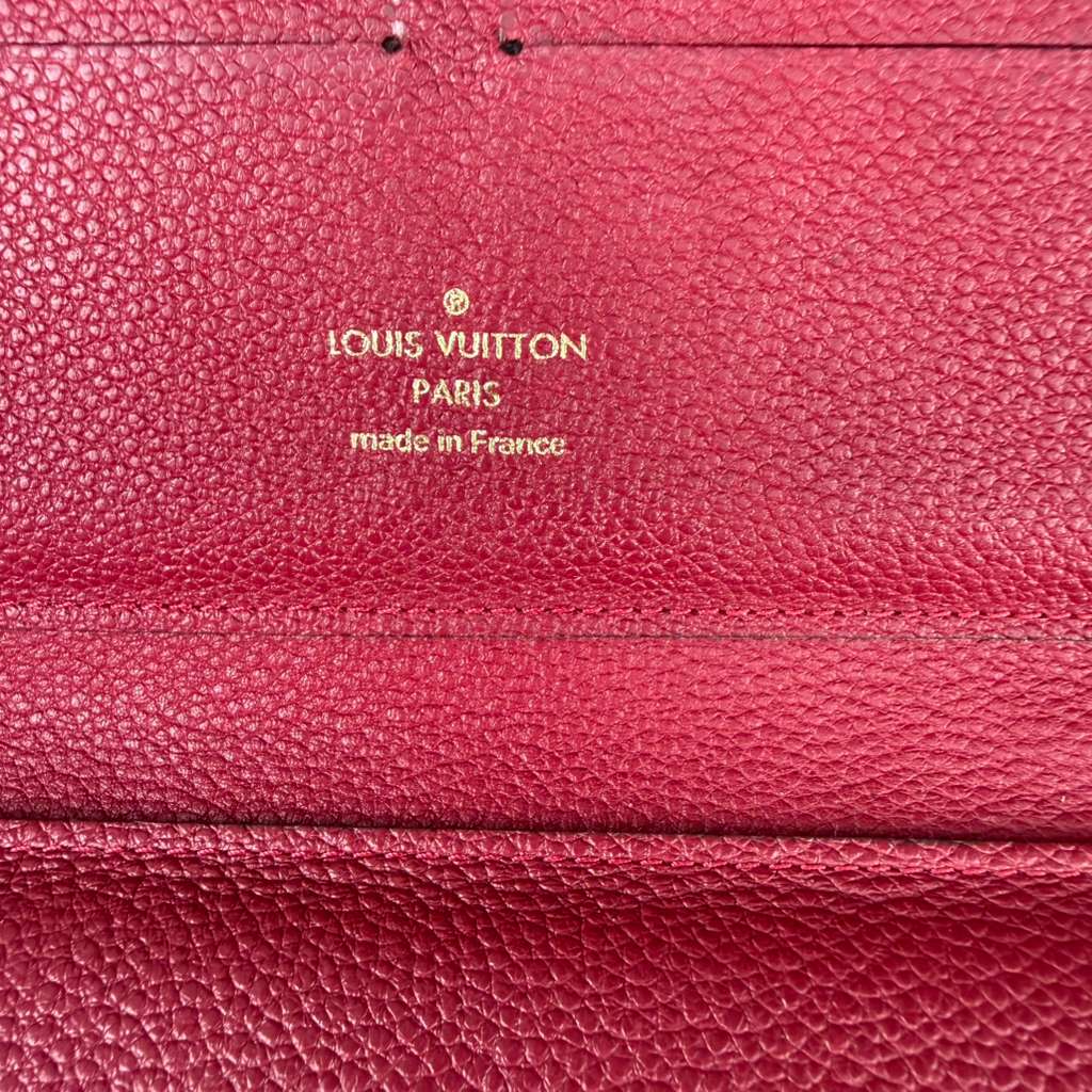 Authentic Louis Vuitton Monogram Empreinte Zippy Wallet Maroon