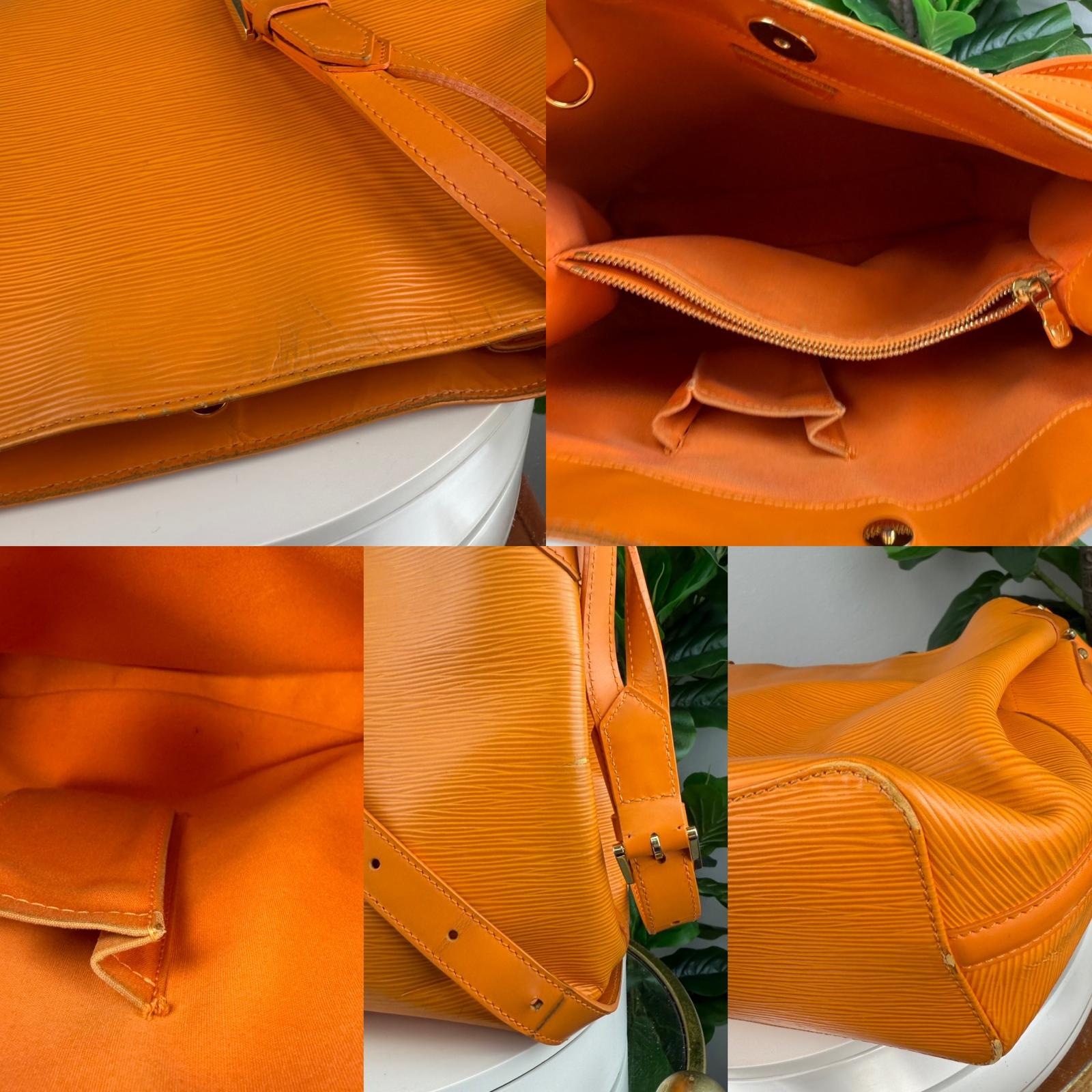 Authentic Louis Vuitton Epi Mandala MM Shoulder Bag Orange