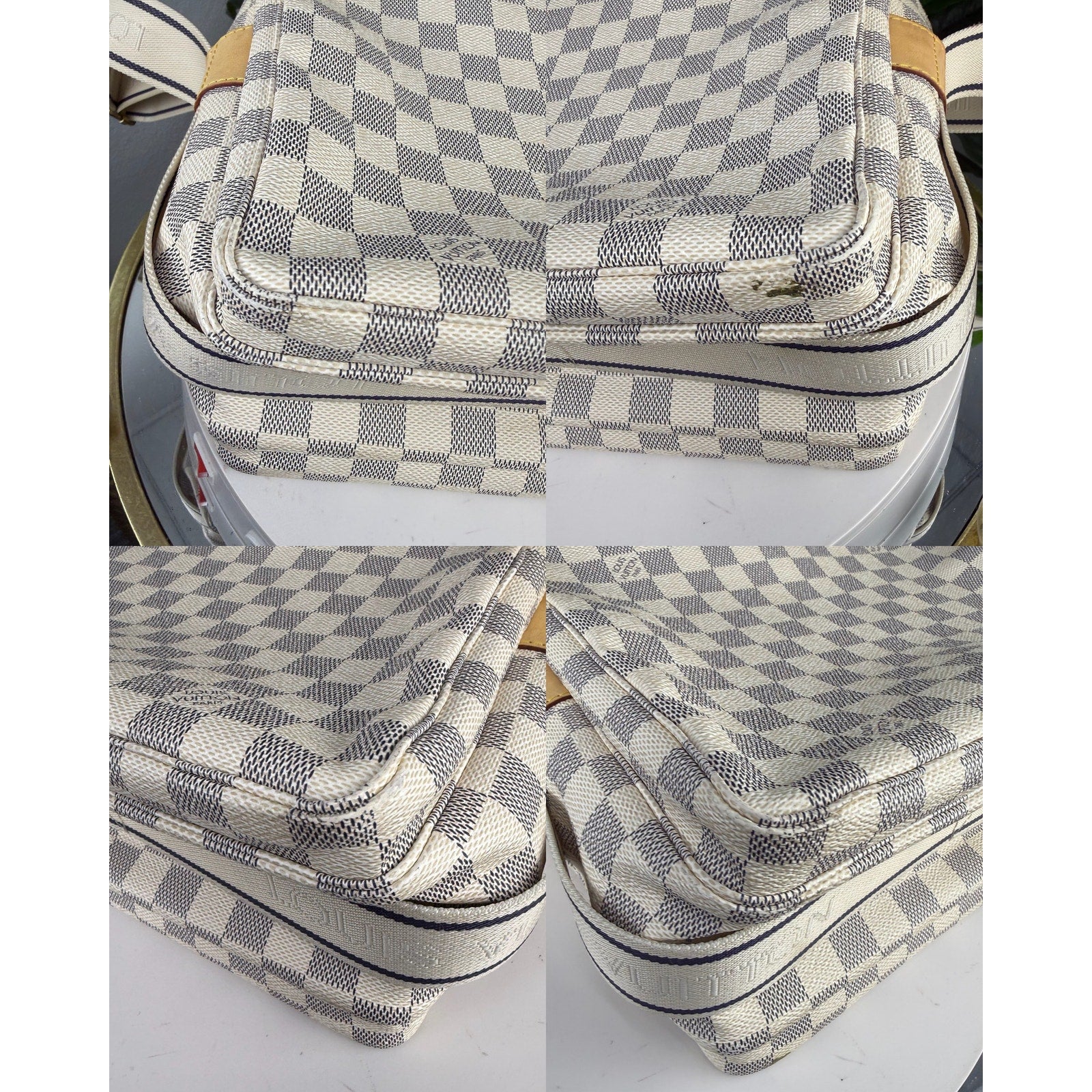 Louis Vuitton Damier Azur Naviglio Messenger Bag