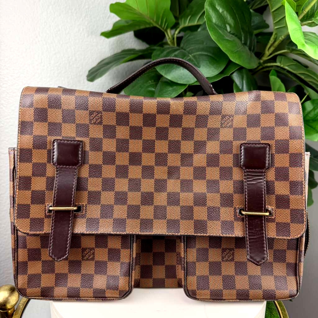 Authentic Louis Vuitton Damier Ebene Broadway Messenger Bag
