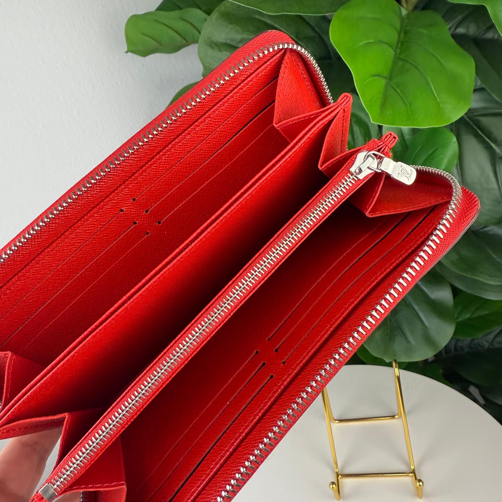 Authentic Louis Vuitton Epi Zippy Red Wallet Long Wallet