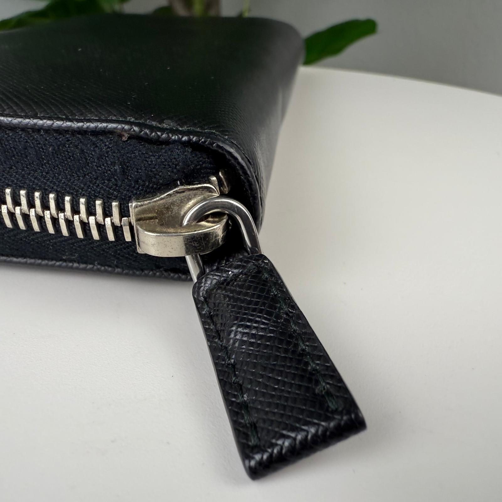 Authentic PRADA Saffiano Leather Black Wallet