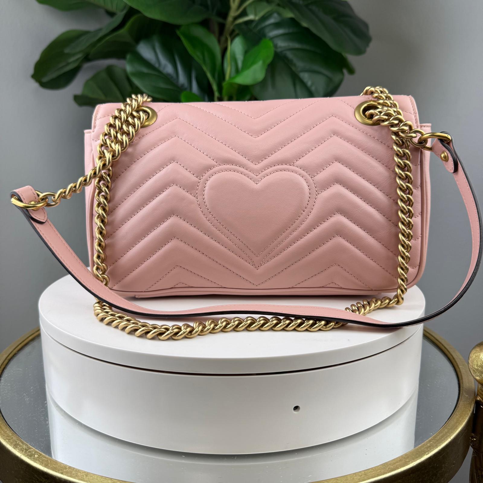 💎Authentic Gucci Marmont Small Shoulder Bag Perfect Pink