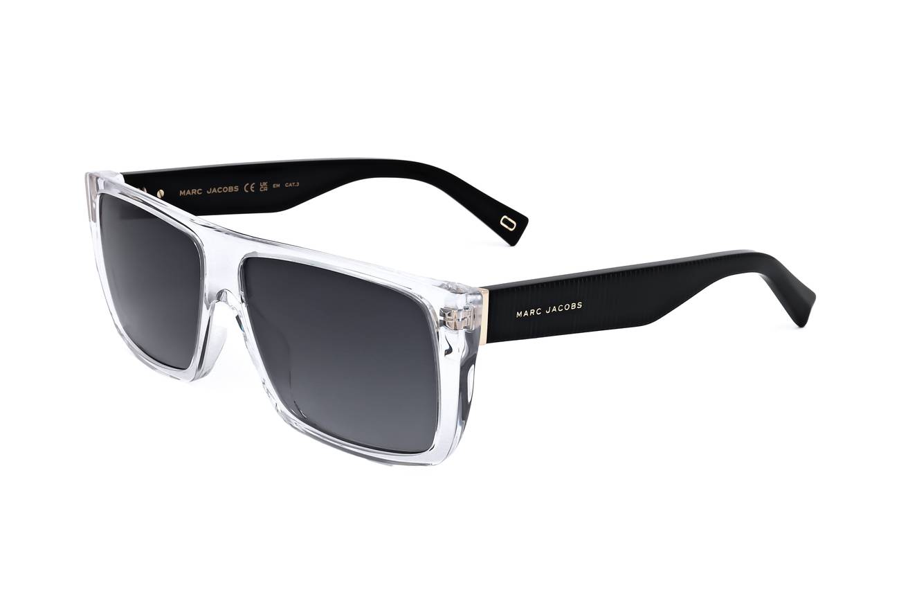 Authentic Marc Jacobs Marc Icon 096/S Unisex Sunglasses Crystal Black Dark Grey Gradient 57-14-145