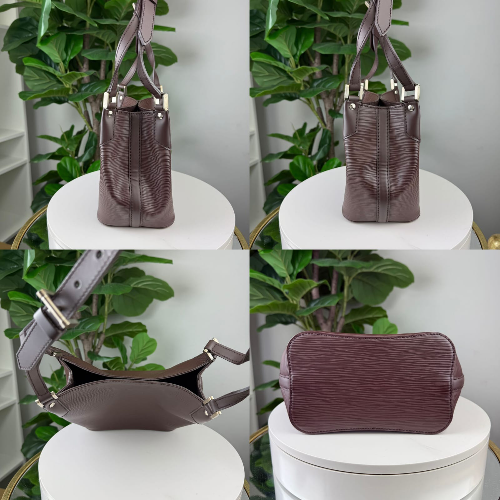 Authentic Louis Vuitton Epi Mandala PM Hand Bag Shoulder Bag Mocha