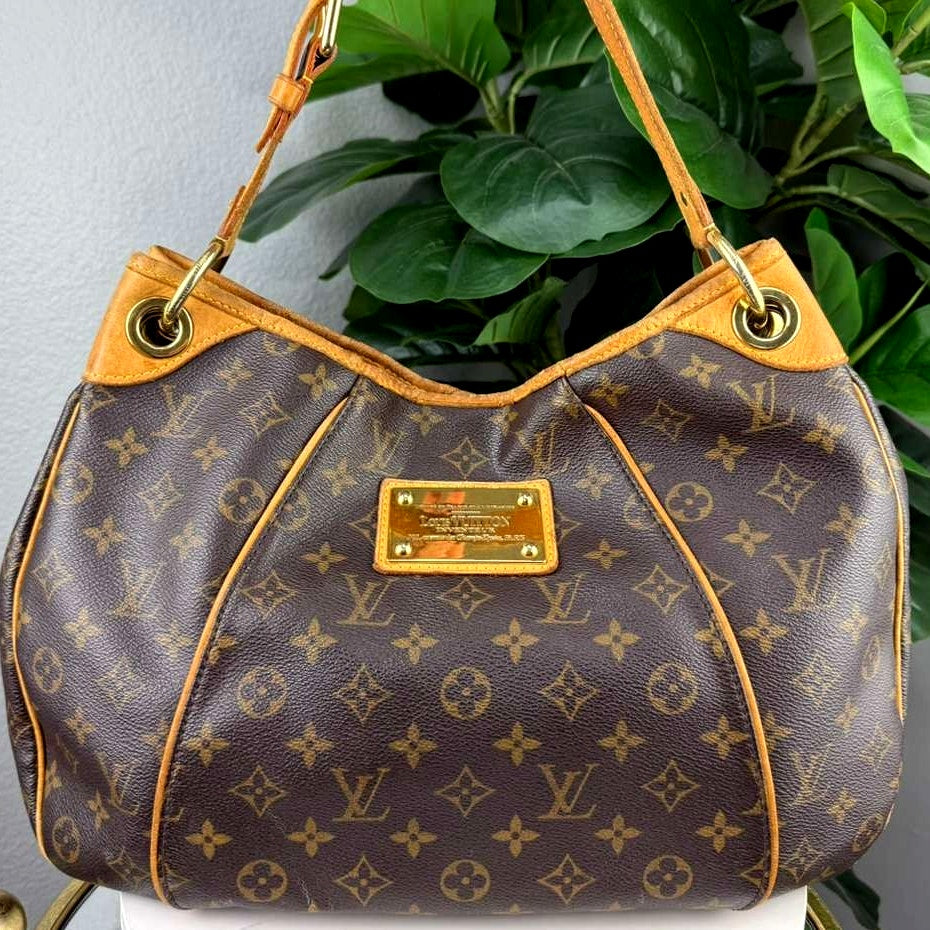 Authentic Louis Vuitton Monogram Canvas Galliera PM Shoulder Bag