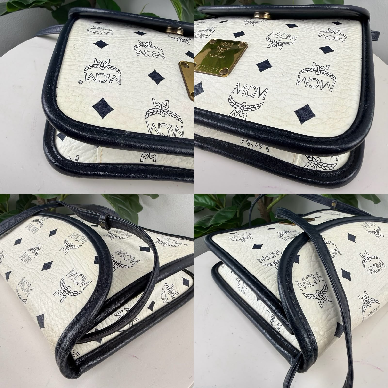 Authentic MCM Visetos Monogram Shoulder Bag