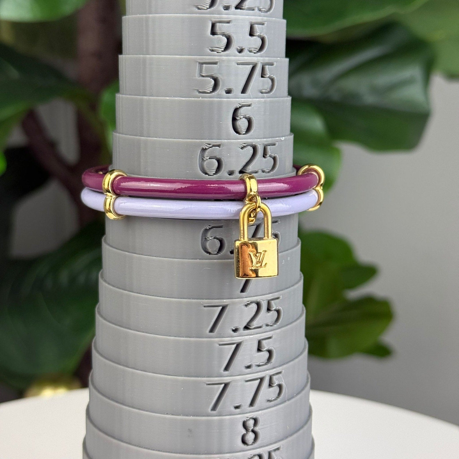 Authentic Louis Vuitton Bracelet Patent Leather Purple