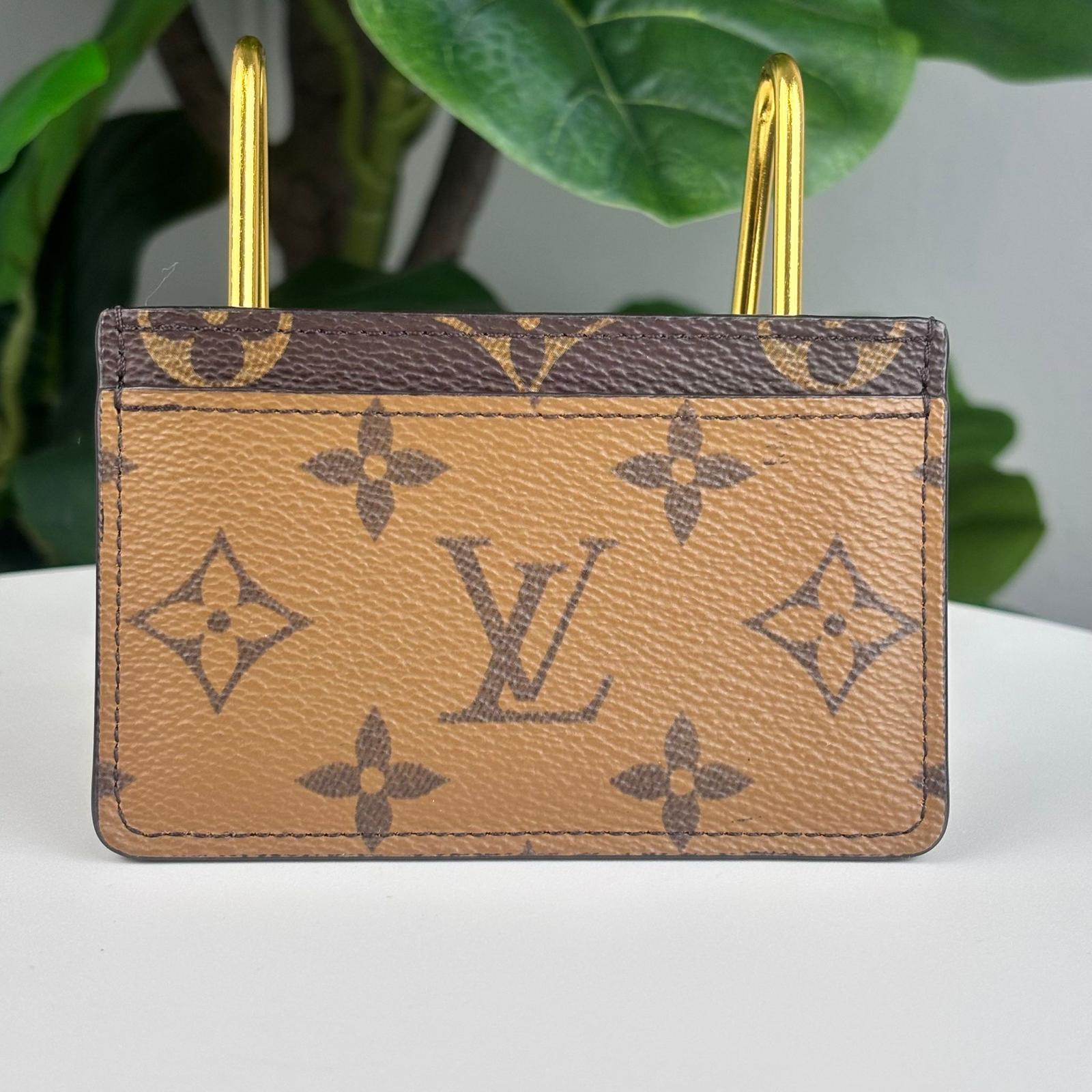 Authentic  Louis Vuitton Monogram Reverse Card Holder