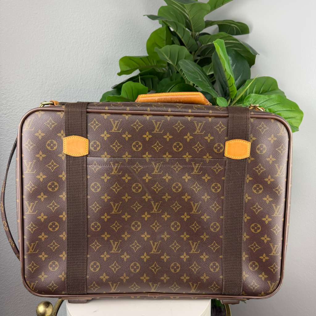 Authentic Louis Vuitton Monogram Canvas Satellite 53 Soft Suitcase