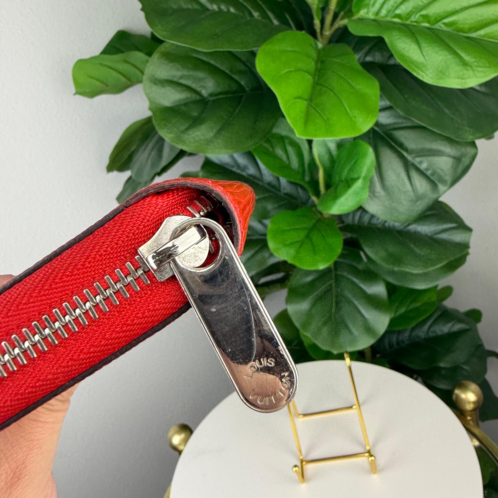 Authentic Louis Vuitton Epi Zippy Red Wallet Long Wallet