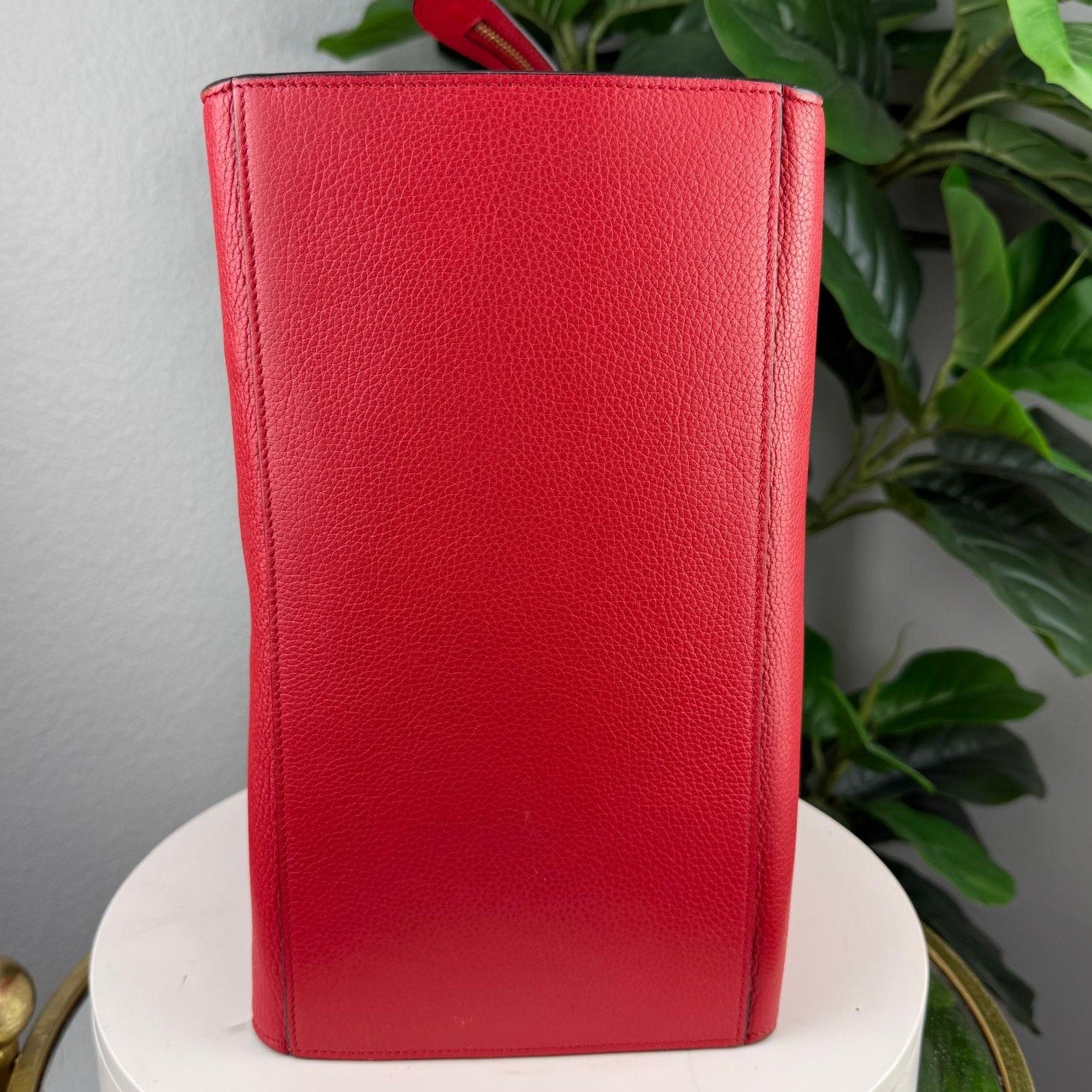 Authentic Celine Trapeze Bag Pebbled Calfskin Red