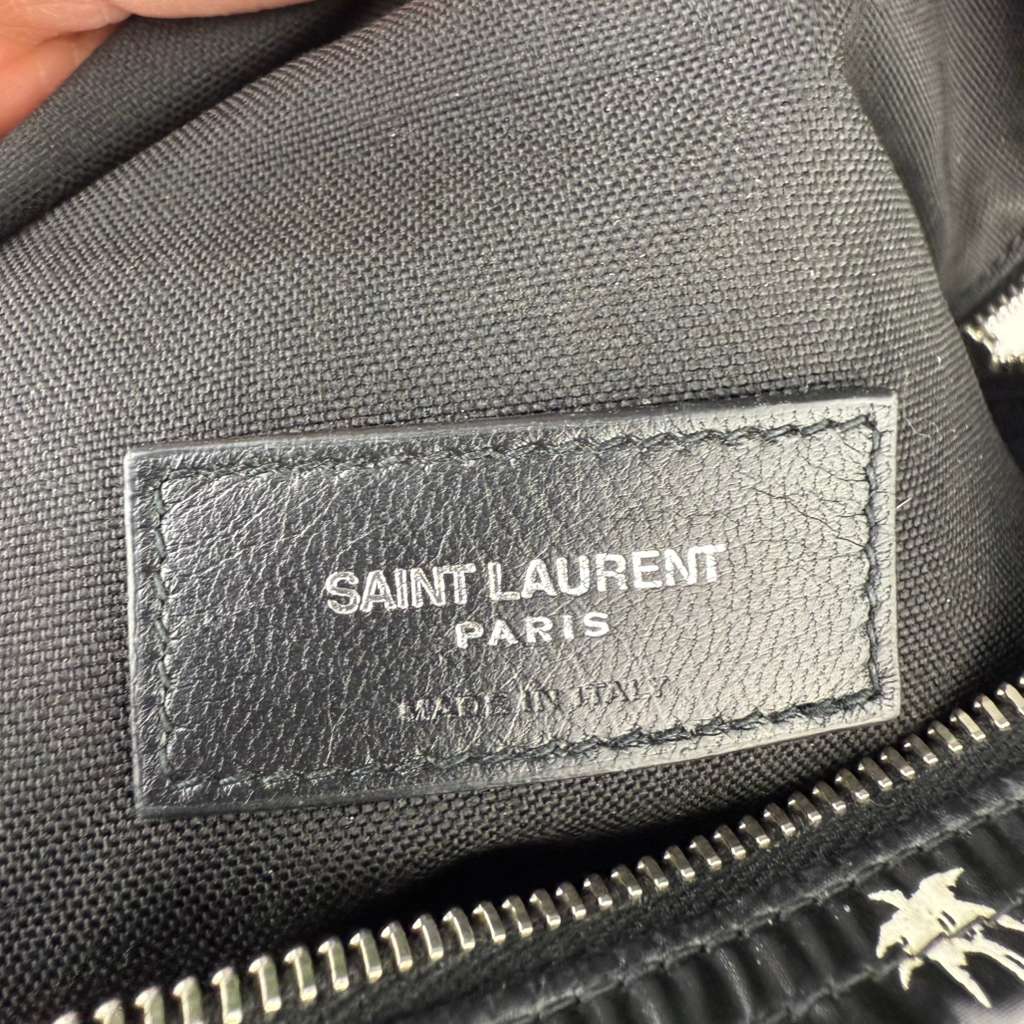 Authentic Saint Laurent Nylon Palm Tree Print Nuxx Crossbody Belt Bag