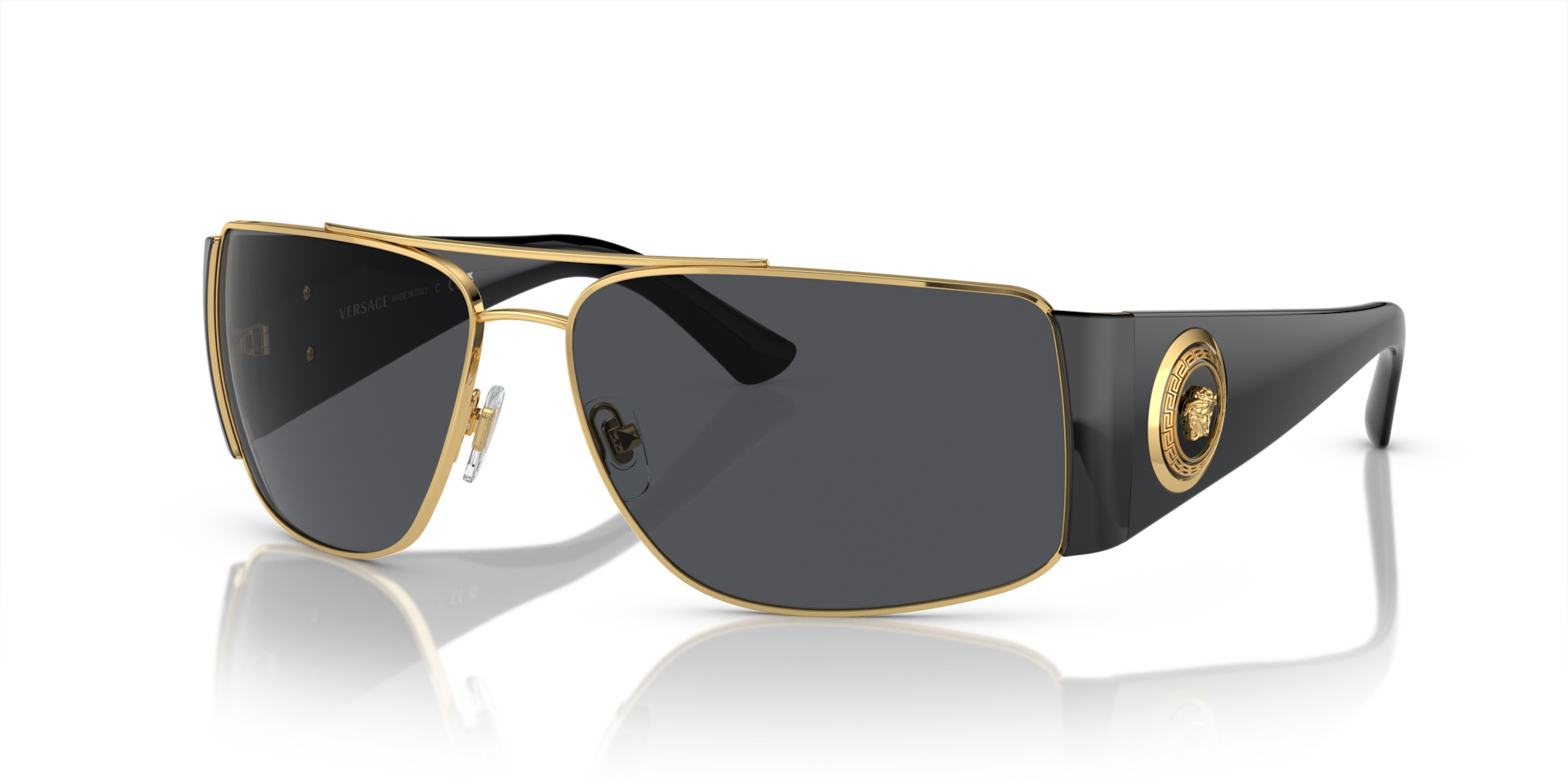Authentic Versace VE2163 Men's Sunglasses Gold Grey Dark Grey 63-15-135
