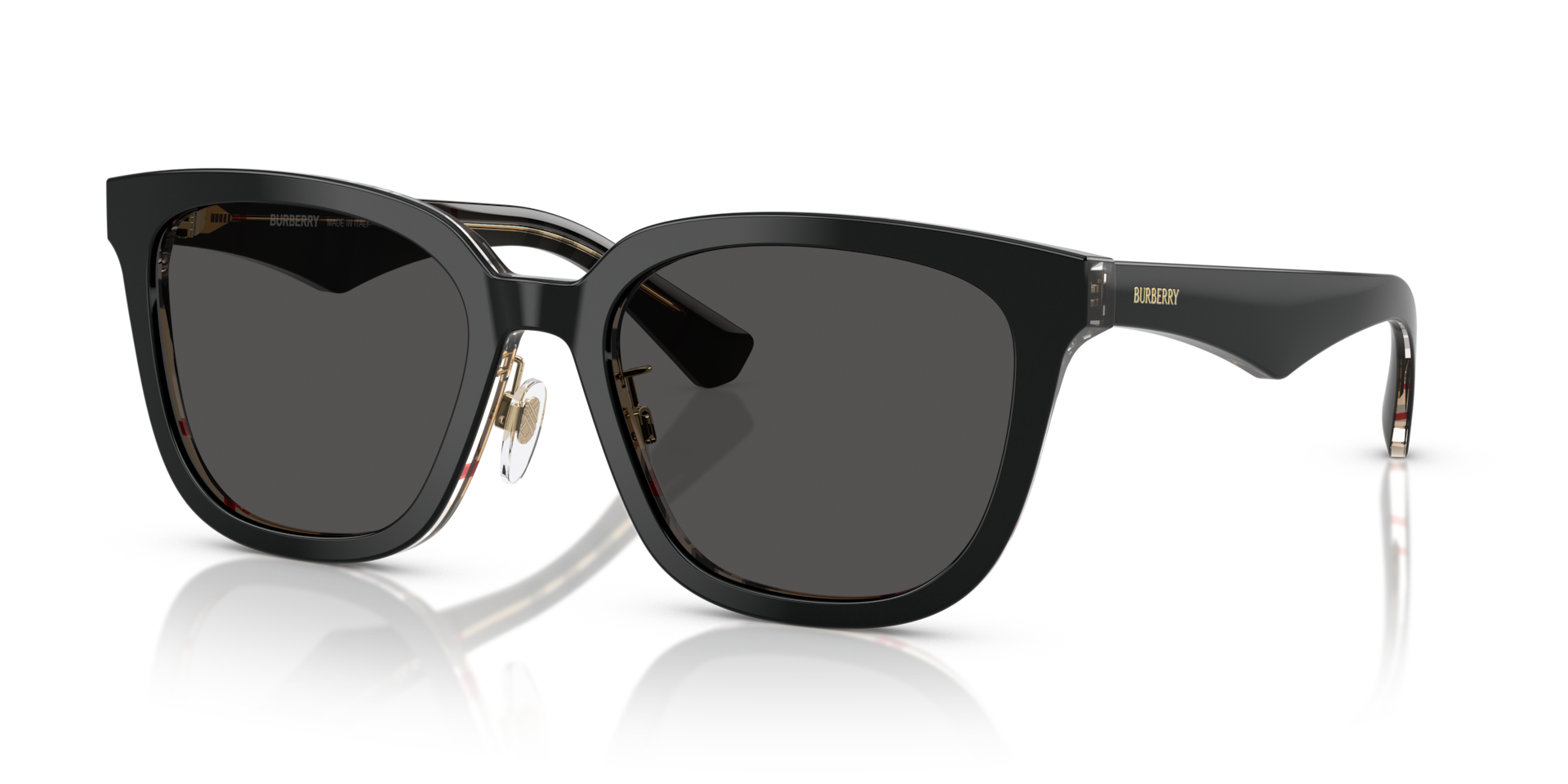 Authentic Burberry BE4446D Ladies Sunglasses Black Dark Grey 57-20-145