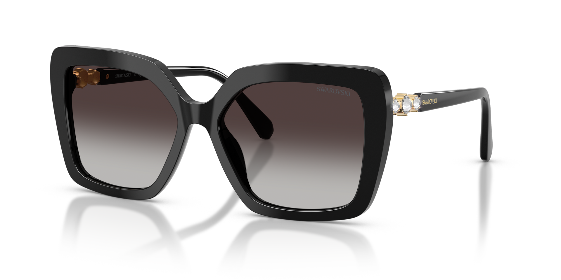 Authentic Swarovski SK6049 Ladies Sunglasses Black 57-16-145