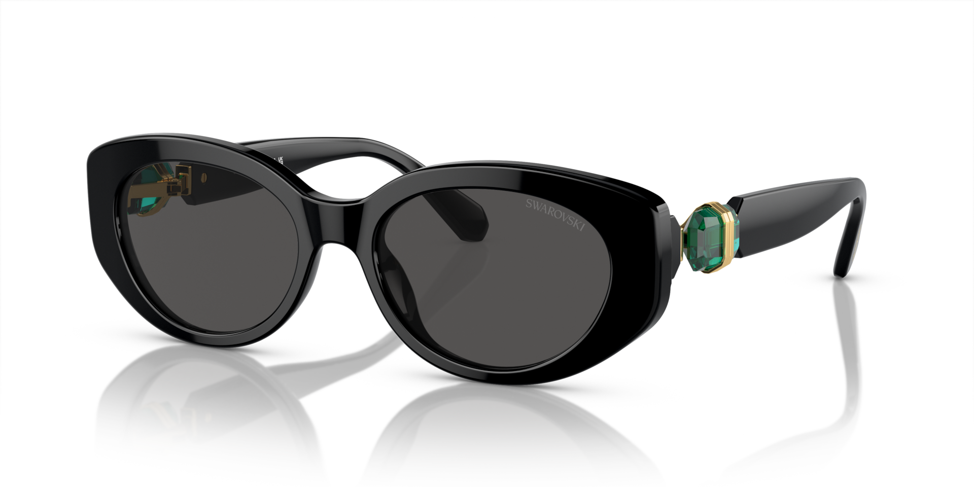 Authentic Swarovski SK6002 Ladies Sunglasses Shiny Black 53-18-135