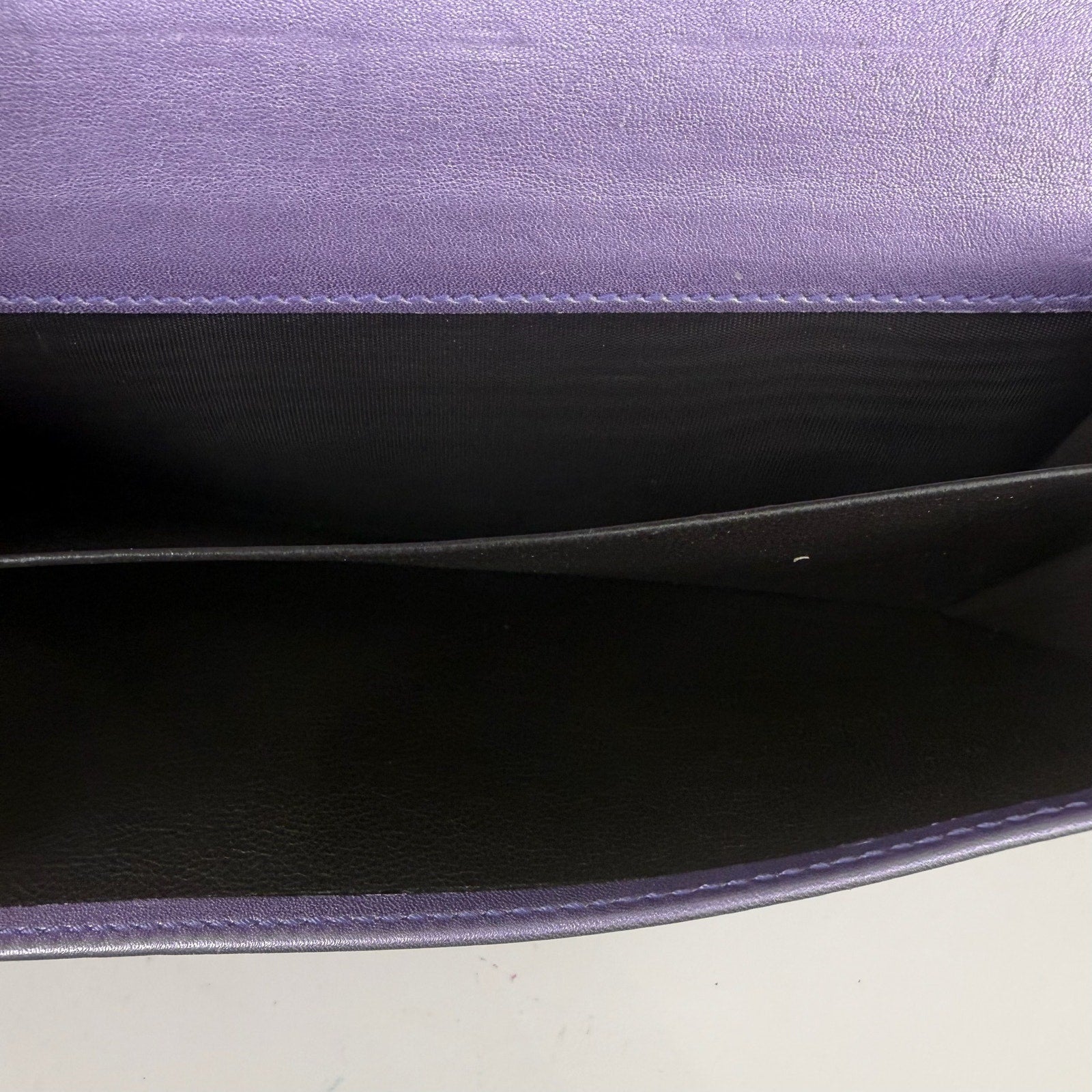 Gucci Guccissima Leather Purple Long Wallet Authentic Pre Owned