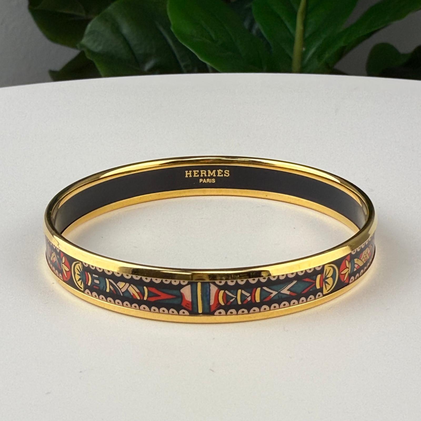 💎Authentic Hermes Emaille PM Bracelet  Size 7 3/4"